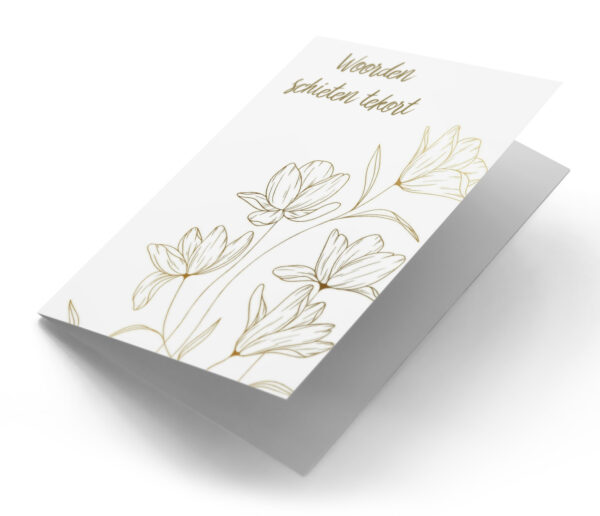 Lijntekening bloem goud